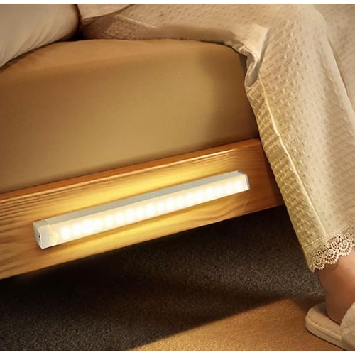 luce sottopensile, sensore magnetico intelligente senza fori, luci a LED ricaricabili, luce notturna magnetica senza fili a induzione intelligente del corpo umano a LED per cucina, scale, frigorifero