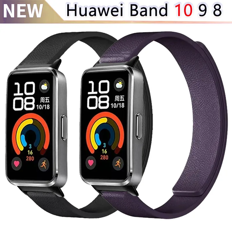 Magnetisches weiches Silikonarmband für Huawei Band 10 9 8 Armband Austauschbares Armband für Huawei Band 10 9 Sportzubehör Gürtel Image
