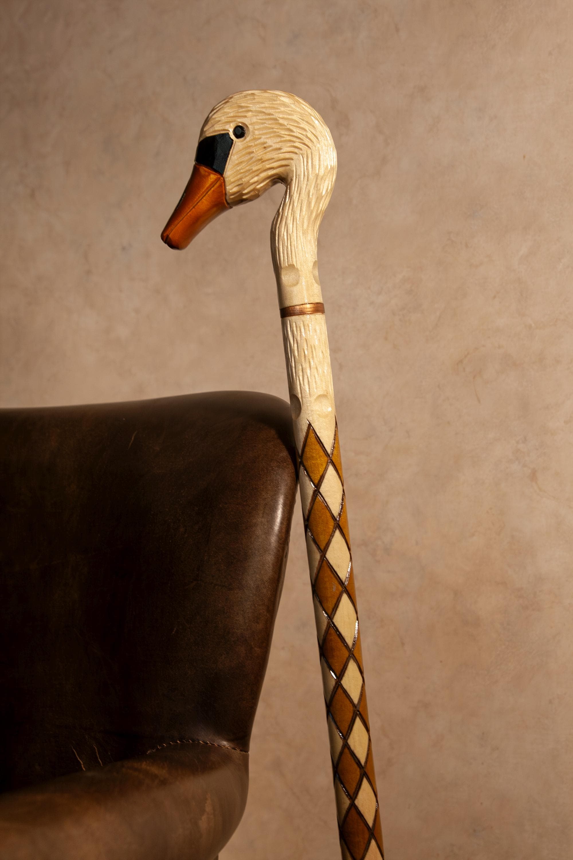 Bastone da passeggio a forma di cigno, bastone fatto a mano, bastone con testa di animale, bastone elegante, bastone da passeggio unico, bastone per u