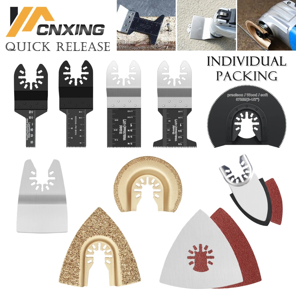 Multifunktions-Sägeblatt mit oszillierender Schnellverschluss für Renovator, DIY-Elektrowerkzeug-Zubehör, universelle Schneidklinge Image