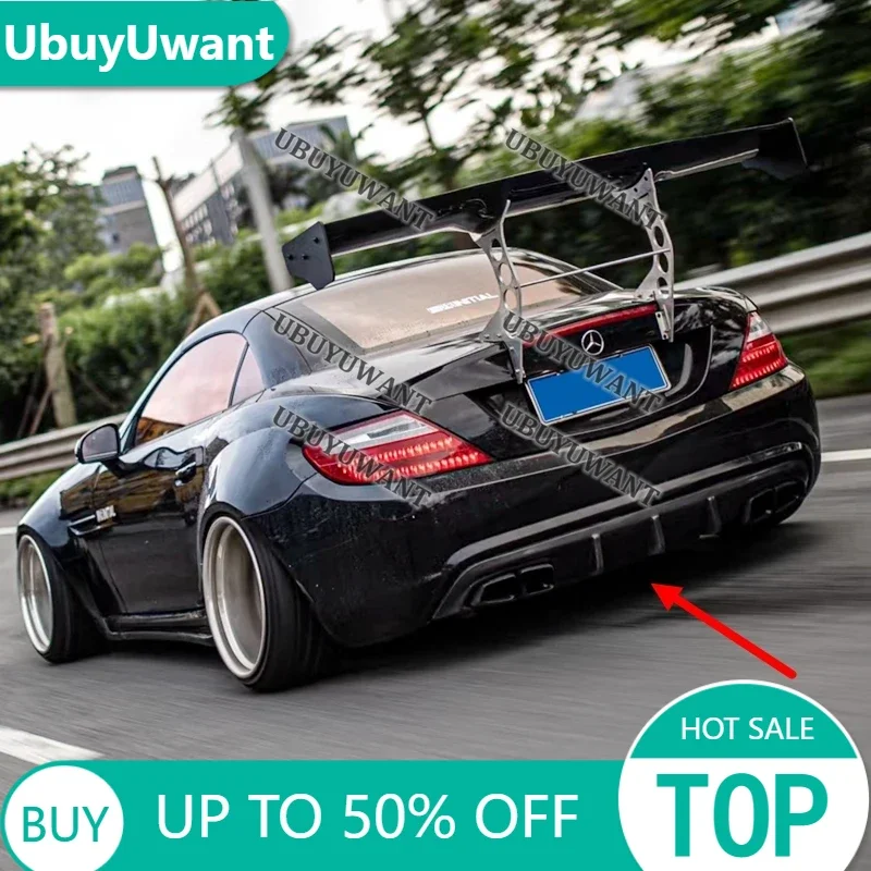 Für Benz SLK Klasse R172 SLK200 SLK250 Carbon Fiber Hinten Lip Spoiler Diffusor Abdeckung 2010-2019 (Nur für AMG Version) Image