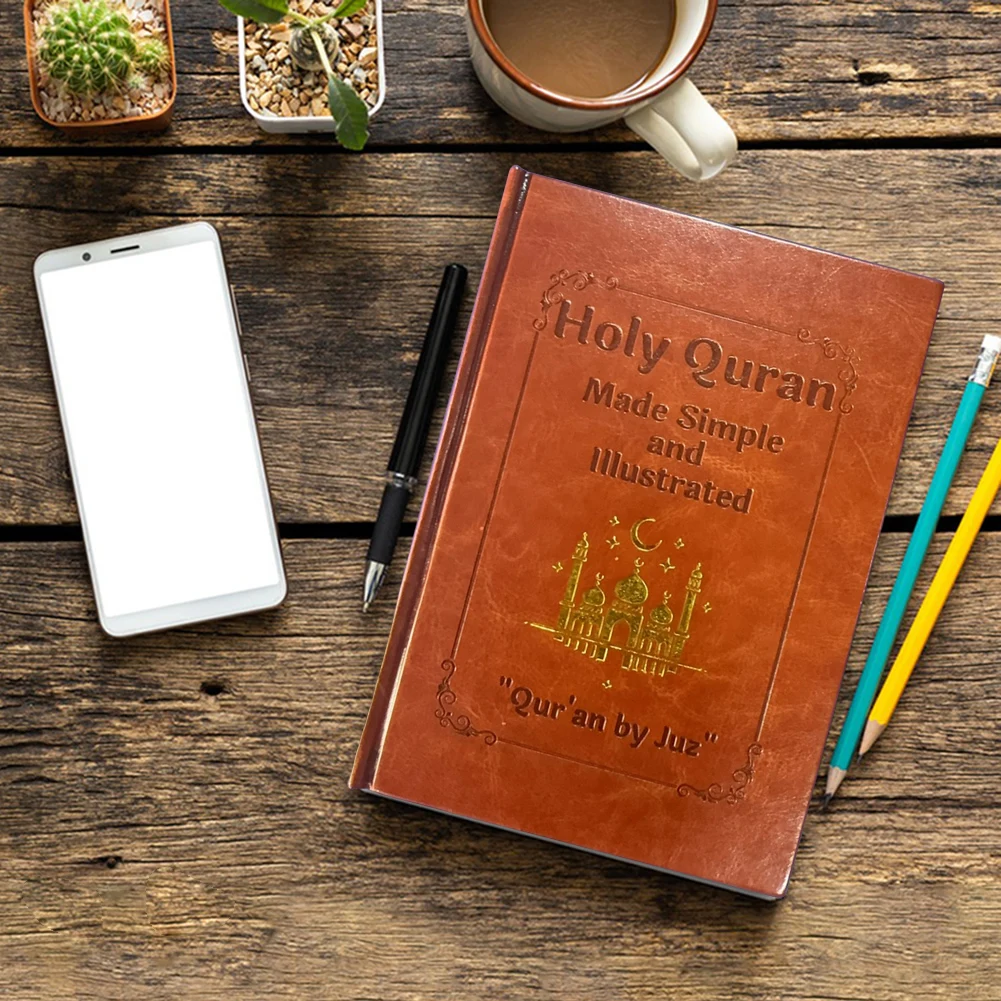 Koran-Studienführer für Anfänger, Studenten, Erwachsene, islamisches Buch, bunte bemalte Muster, Druck, einfaches, heiliges Koran-Illustriertes Buch
