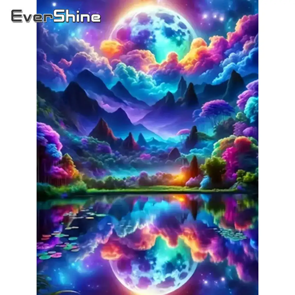 Evershine Diamant-Malerei, Hund, Tier, Strass-Bilder, Cartoon-Diamant-Stickerei, Brücke, buntes Kunsthandwerk, handgefertigtes Geschenk Image