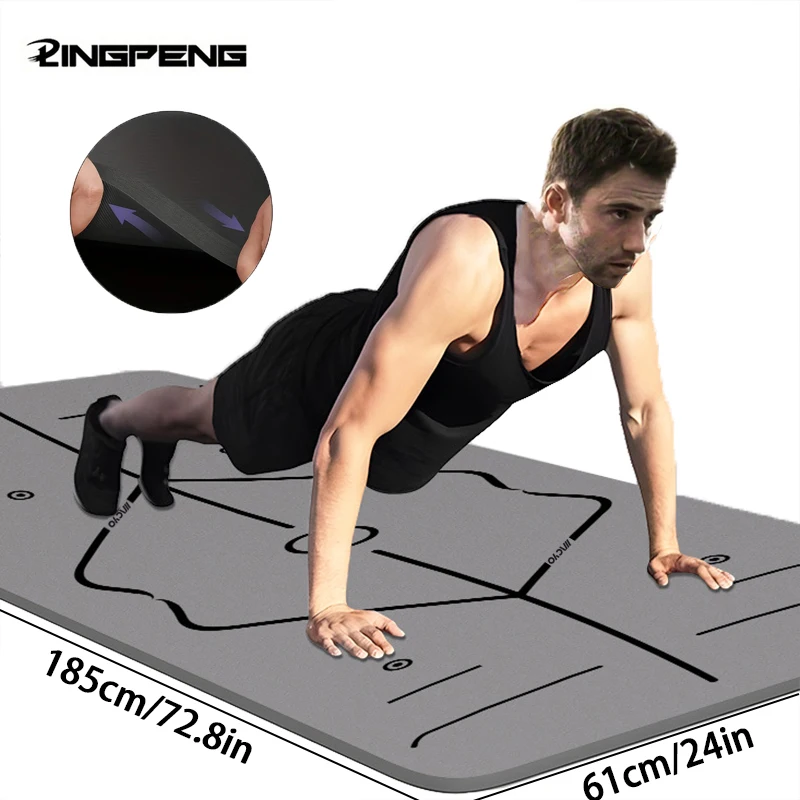 Tpe Yoga Matte Verdickte Anti-slip Fitness Matte Schalldichte Springseil Boden Matte Für Home Dance Matte Pilates Fitness essentials