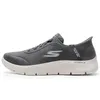 Skechers Herrenschuhe, Sportschuhe, Modetrend, kariert, leicht, Outdoor, Laufen, Training, Freizeit, Wanderschuhe, 216326-Gry