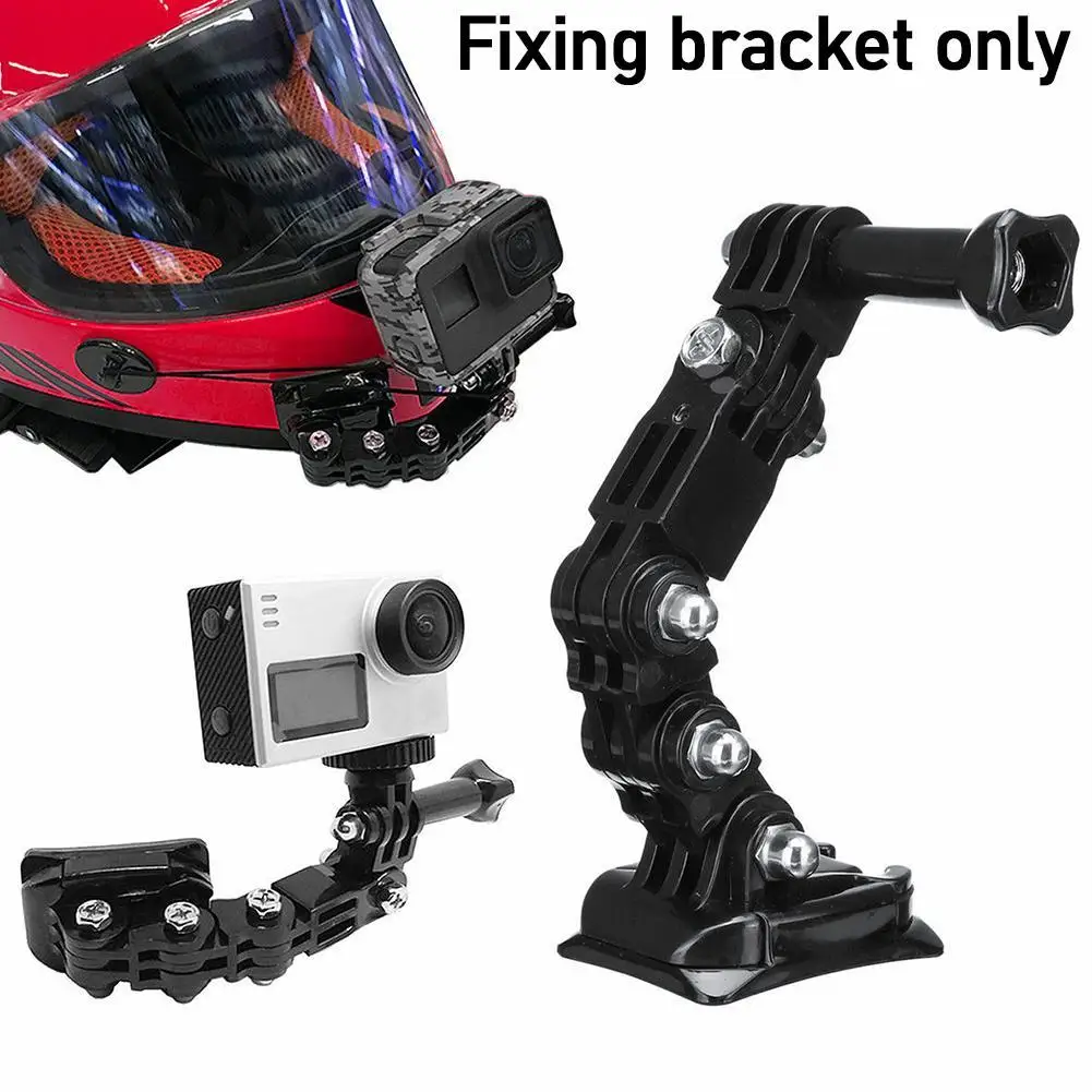 1PC für GOPRO Motorrad Helm Halterung Gebogenen Arm Für XiaoYi 4K Action Kamera Zubehör für GOPRO Hero 8 7 6 5 4 3 SJCAM sj4000 Image