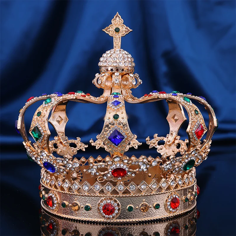 Wunderschöne Vintage-Diademe und Kronen aus königlichem Kristall, König, Königin, Kopfschmuck, Diadem, Haarschmuck, Festzug, Pom, Haarschmuck, Accessoires Image