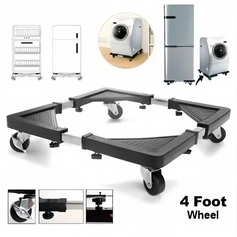Universal Base Washing Machine Stand Lifting Fridge Base Multi-functional Adjustable Base for Dryer Refrigerator Washing Machine
