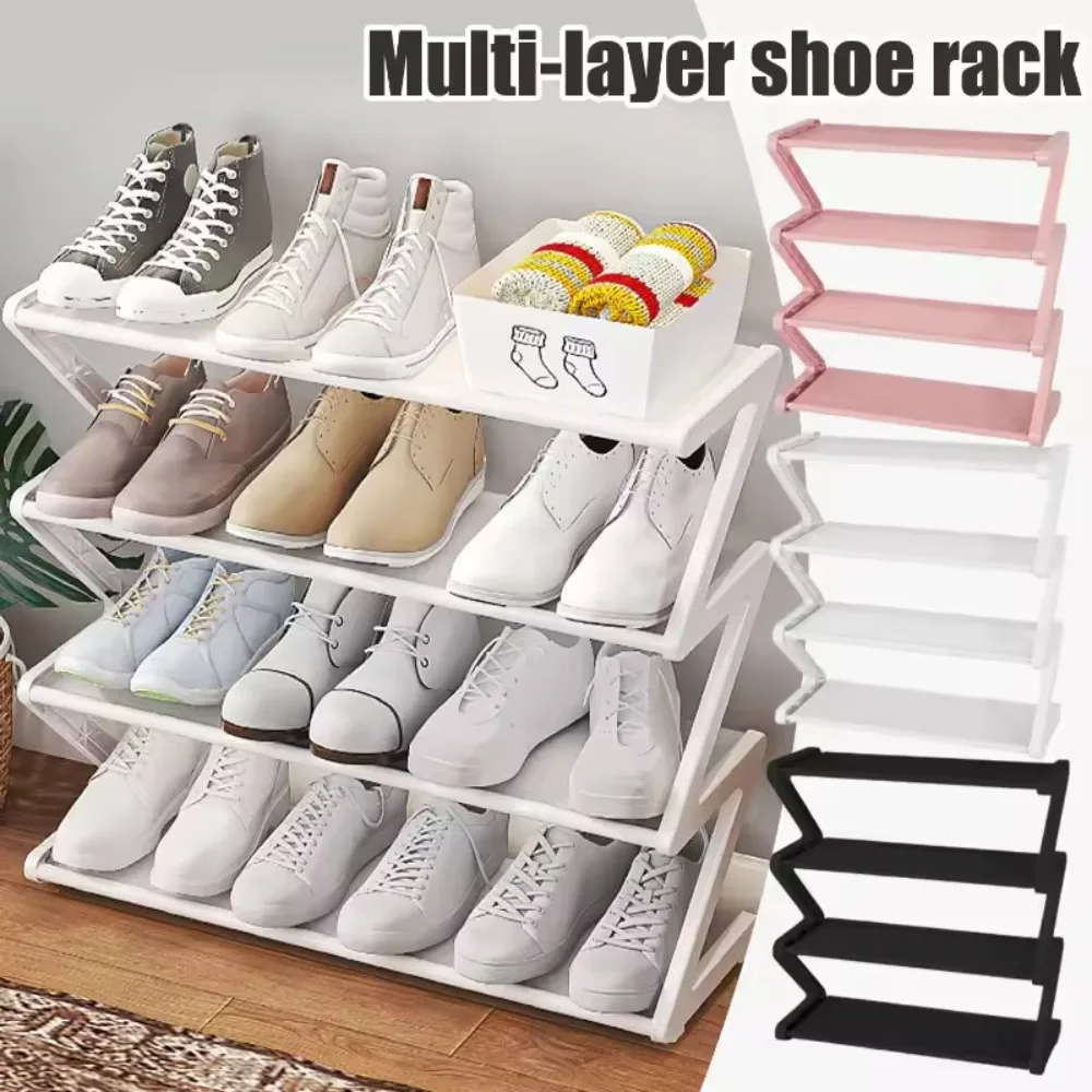 4-schicht Z-förmigen Schuh Rack Boden Stehend Lagerung Rack Einfache Schuh Rack Hause Kreative Lagerung Rack Topfpflanze lagerung Rack