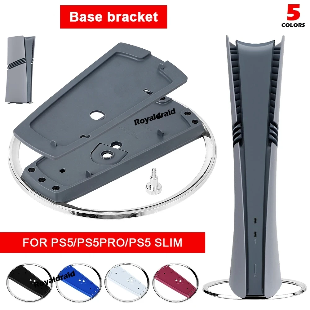 Grau Schwarz Weiß Rot Blau Für PS5 Pro/PS5Slim/PS5 Metall Vertikale Stand Basis Gaming Konsole Host anti-Slip Halterung Für PS5 Halter Image