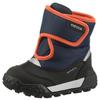 Winterstiefel GEOX "B TREKKYUP BOY B ABX", Kinder, Gr. 25, blau (navy, orange), Textil, Synthetik, sportlich, Schuhe, Snowboots, Klettschuh mit Warmfutter, Größenschablone zum Download