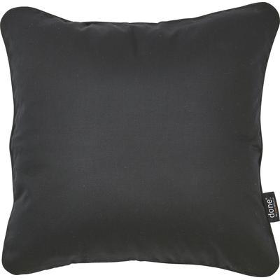 Dekokissen DONE. "Uni", schwarz (schwarz, unifarben), B:45cm L:45cm, Baumwolle, Dekokissen_Sitzkissen_Kissenhüllen, unifarben, Reißverschluss, Kissenhüle ohne Füllung, 1 Stück Image