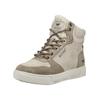 Schnürstiefelette MUSTANG SHOES "Mustang Shoes Stiefelette Lederimitat", Damen, Gr. 36, beige, Lederimitat, casual, Schuhe