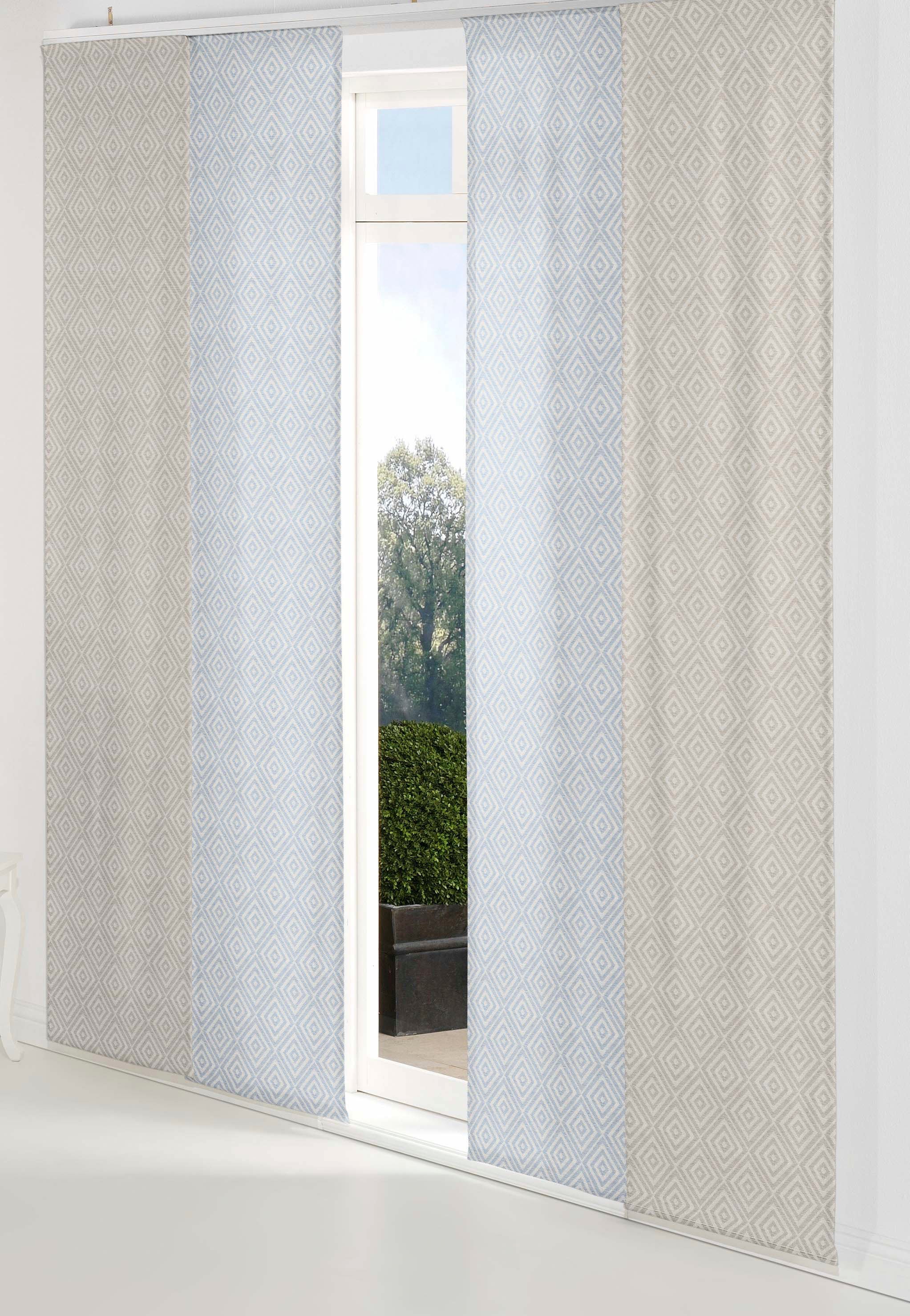 Schiebegardine WIRTH "Telfort" Gr. 2, braun, B:60cm H:175cm, Jacquard, Baumwolle, Polyester, Gardinen Image