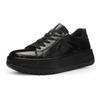 Plateausneaker ARA "MONACO", Damen, Gr. 5 (38), schwarz, Lacklederimitat, Veloursleder, glänzend, sportlich, Schuhe, Plateausneaker, Schnürschuh in Komfortweite H (= sehr weit)