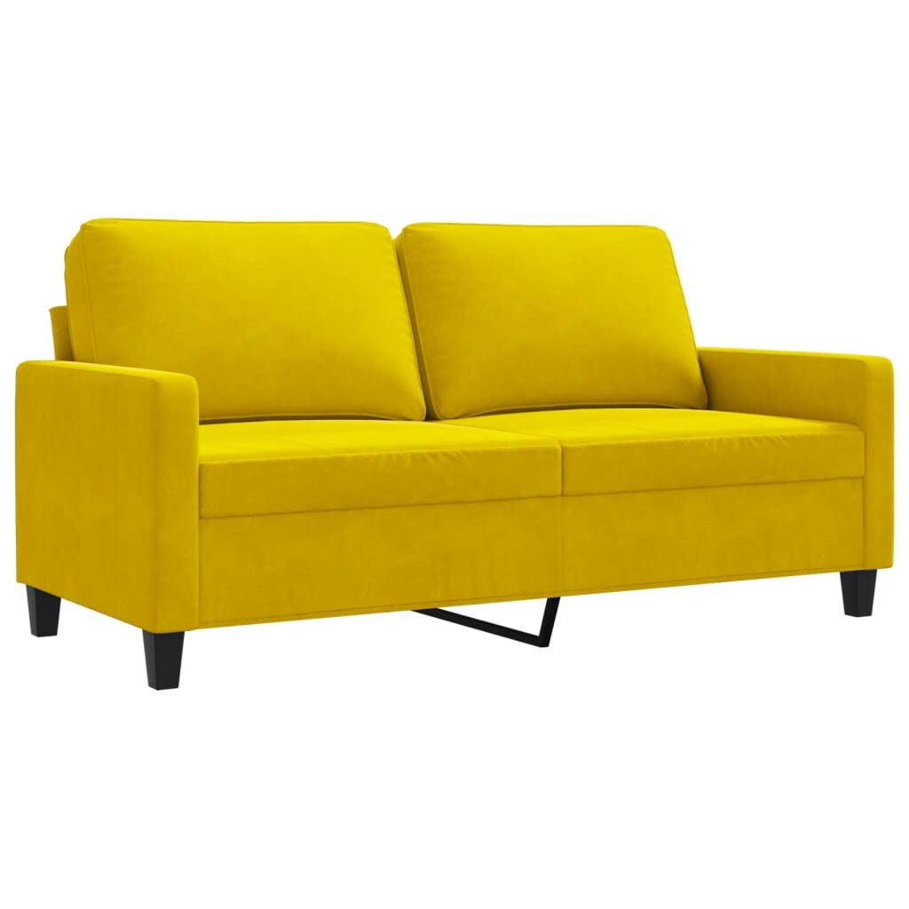 vidaXL 2-Sitzer-Sofa Gelb 140 cm Samt Image