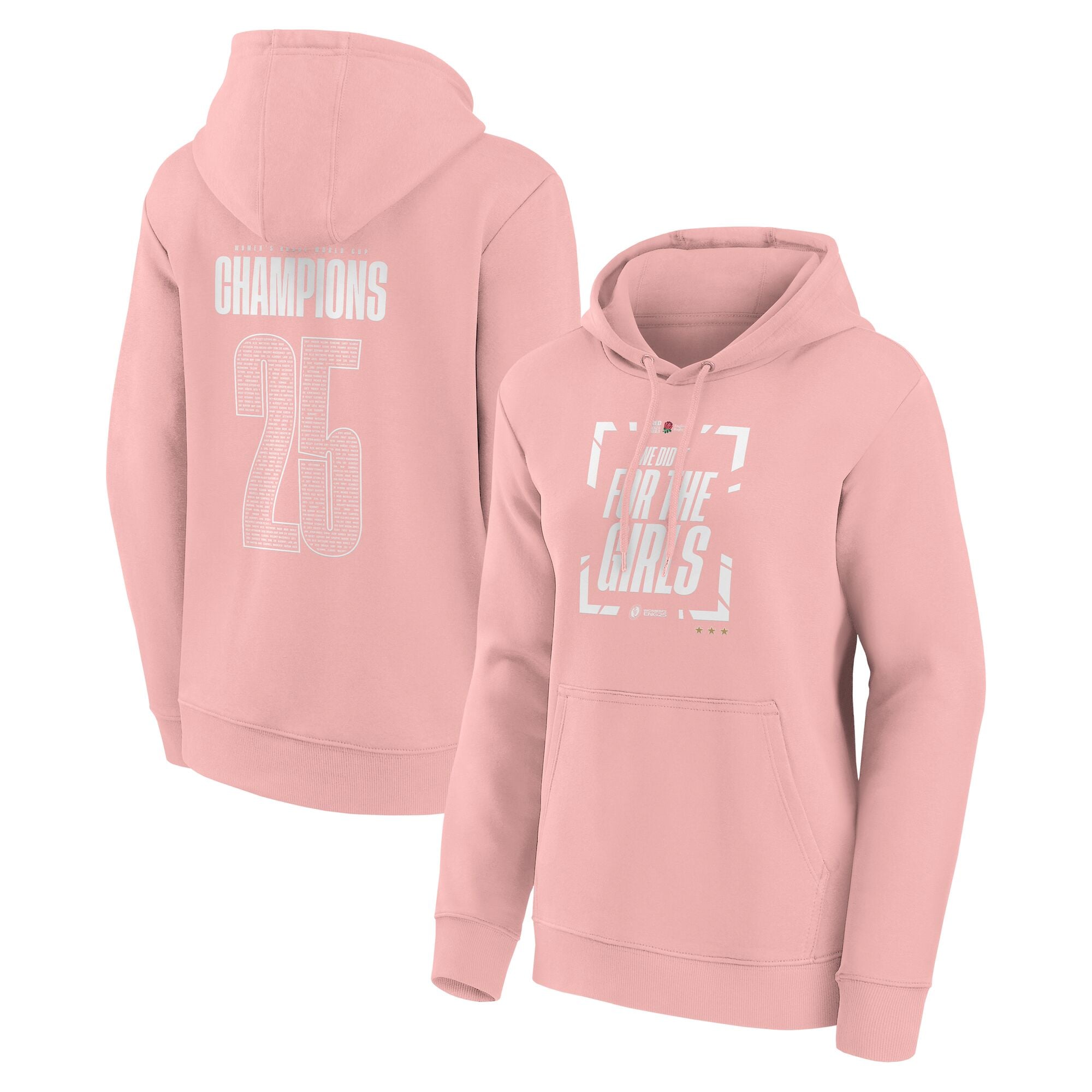 Red Roses Rugby-Weltmeister-Hoodie für Damen (Pink) – Damen