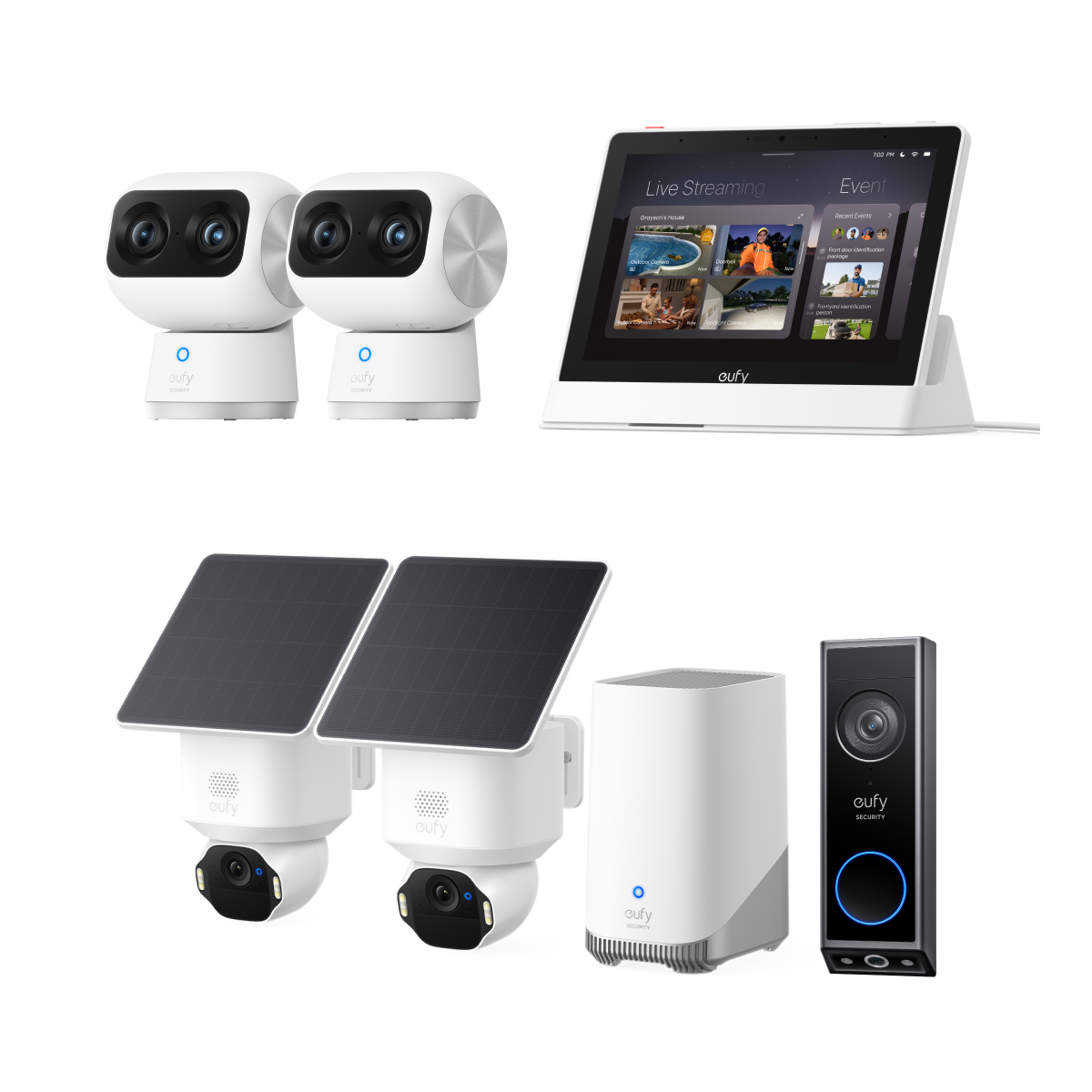 Eufy SoloCam E42 2-Kamera-Bundle mit HomeBase 3, Smart Display & mehr Image