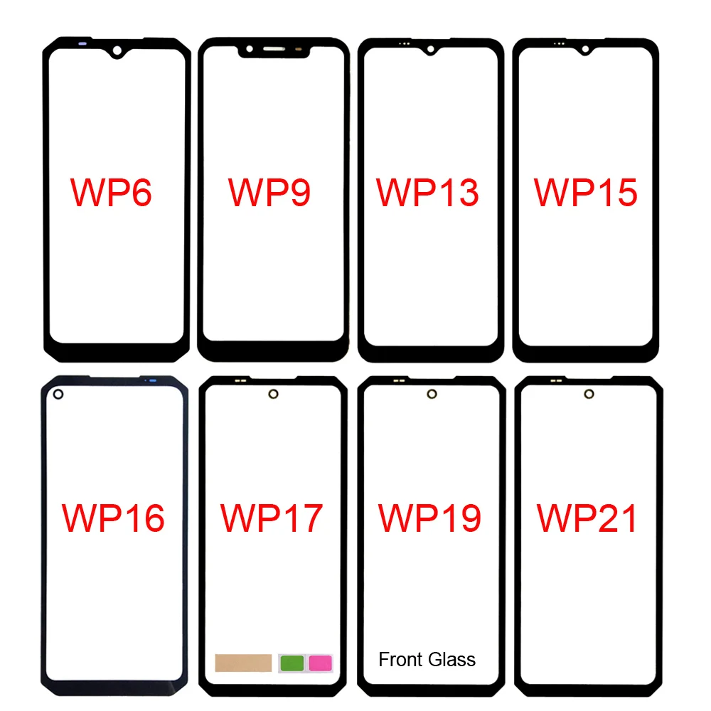 Outer Glass For Oukitel WP6 WP9 WP13 WP15 WP16 WP17 WP19 WP21Touth Screen Panel Front Glass Panel Phone Repair Replacement Parts