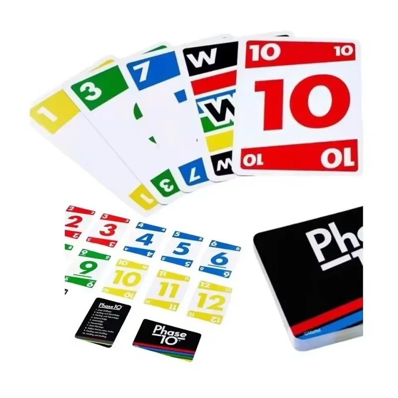 New Games Phase 10 Card Game for Family Night Featuring Tv Show Themed Graphics and a Special Rule for 2-10 Players