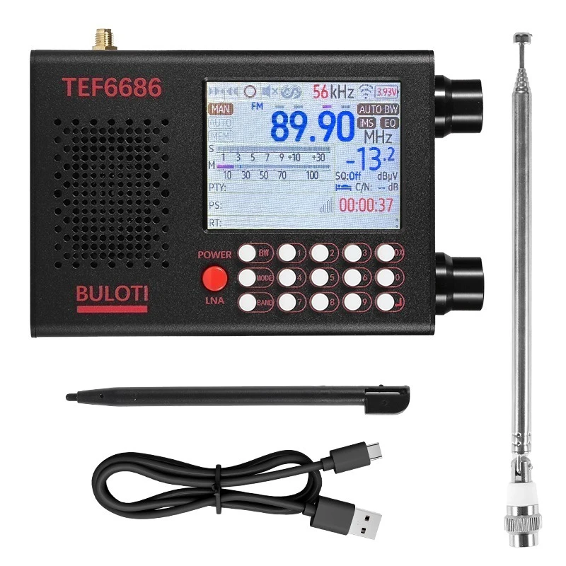 TEF6686 Radio FM/AM/onde corte full-band ad alta sensibilità con display LCD da 2,8 pollici e ricevitore DSP RADIO SDR TEF 6686