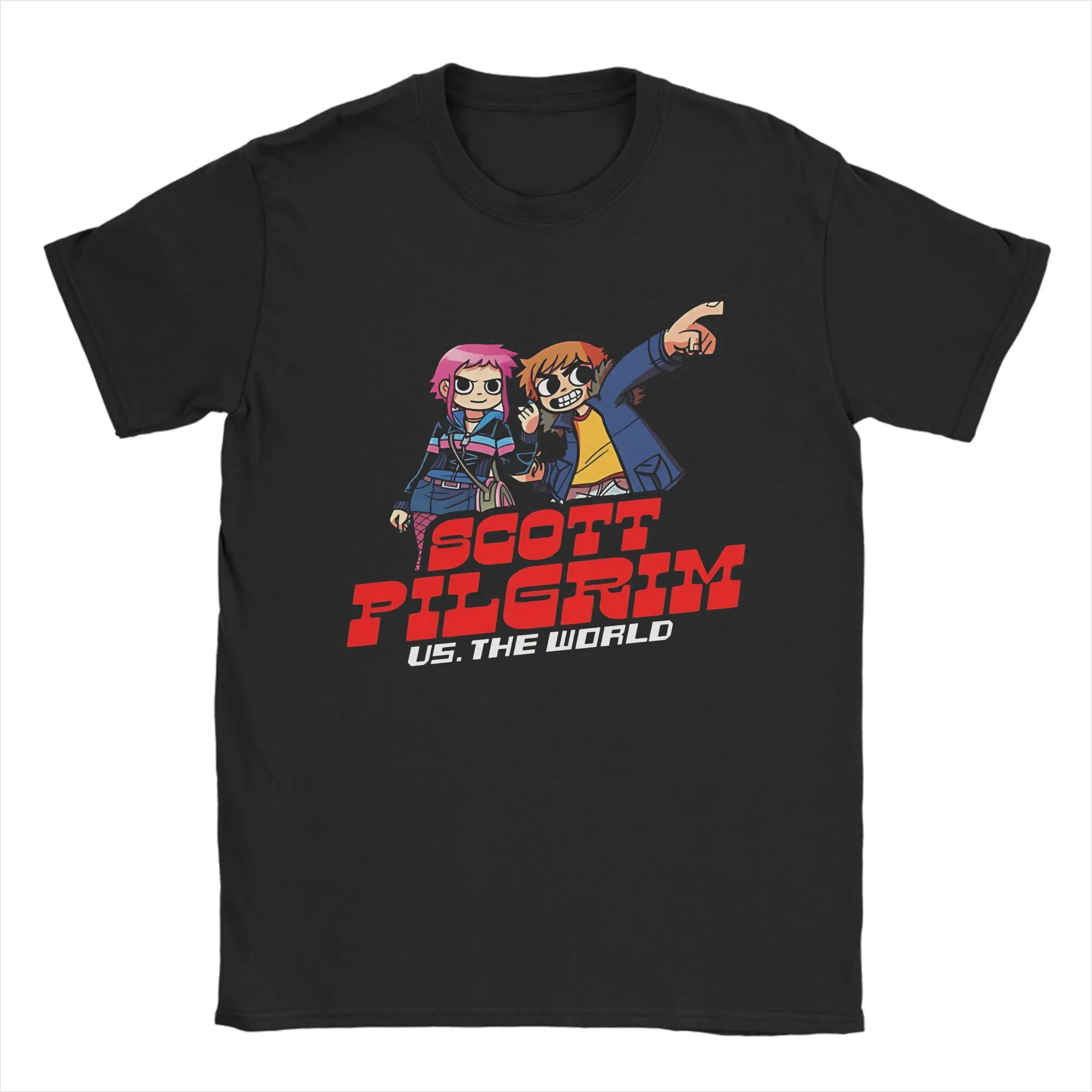 Men Scott Pilgrim T Shirts Cotton Tops Novelty Short Sleeve Round Collar Tees Plus Size T-Shirts