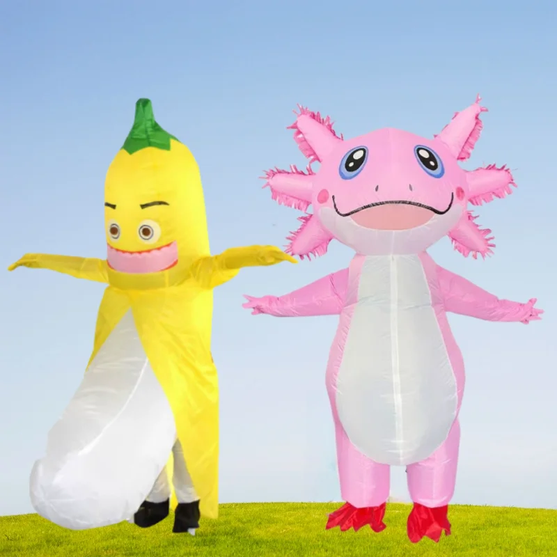 Lustiges aufblasbares Cosplay-Kostüm, Tierfußball, Liebes-Outfits, Anzug für Damen und Herren, Halloween, Karneval, Party, Cosplay, 150–190 cm Image