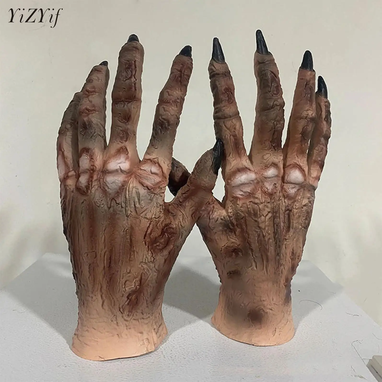 Latex Handschuhe Zombies Mumien Hände Kind Erwachsene Version Handschuhe Geisterhaus Kammer Halloween Ostern Karneval Party Dekoration Geschenk Image