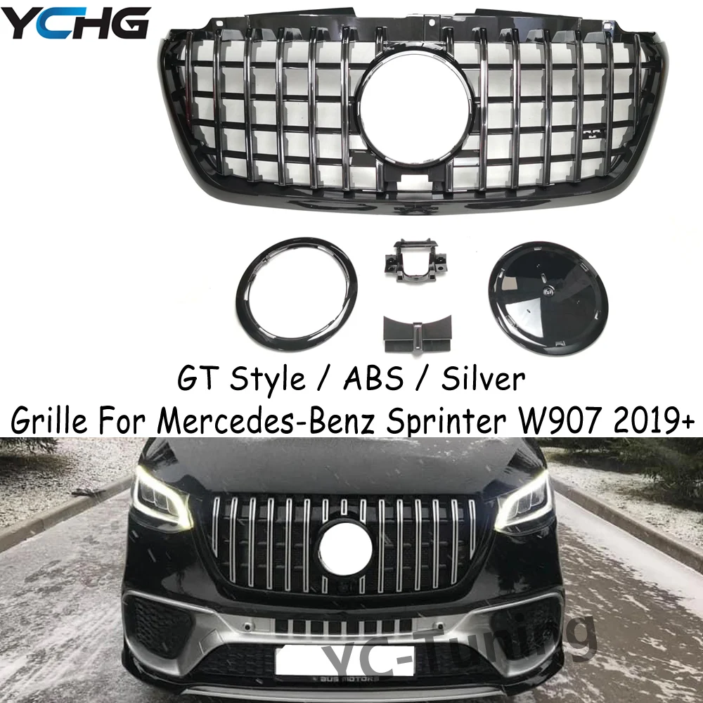 W907 GT Panamericana Frontstoßstangenhaubengitter für Mercedes Benz Sprinter W907 Universalversion Kühlergrill 2019+ Image