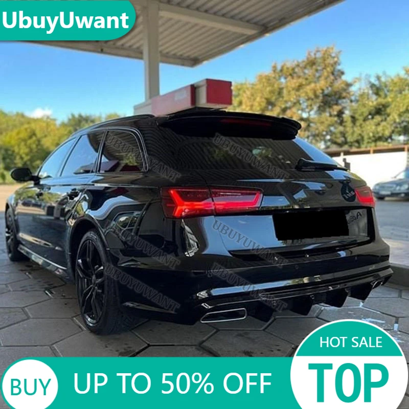 Für Audi A6 RS6 Look 4G C7 Avant Heckspoiler Deck Deckel Racing Trunk Lip Tail Wing Add-on Außen Ersatzteile 2012-2018 Image