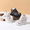 2024 neue Winter Kinder Schnee Stiefel Leder Blume Warme Plüsch Kleinkind Kinder Schuhe Non-slip Mode Mädchen Stiefel EU 23-31