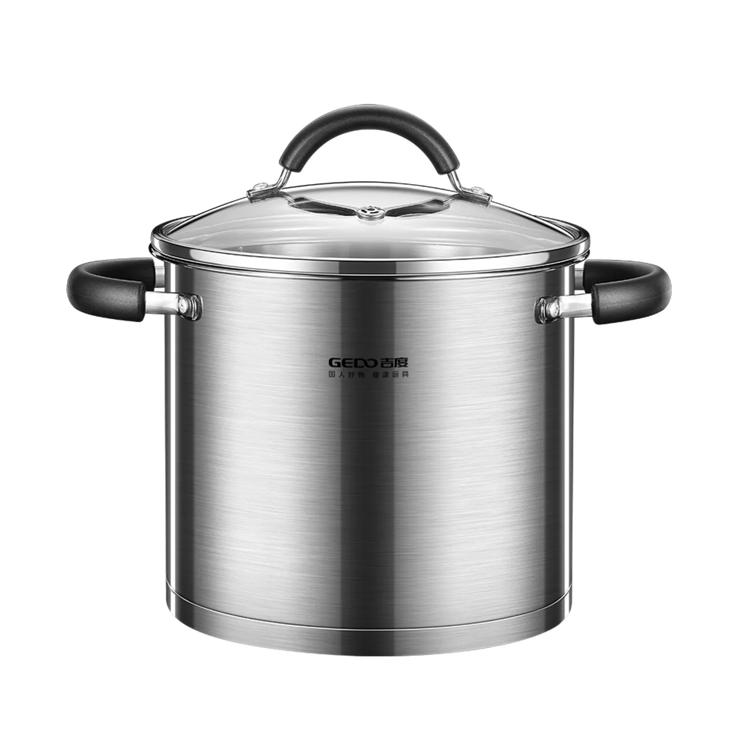 LFGB-zertifizierter, ultradicker Suppentopf aus 304 Edelstahl, extra groß, 12,5 l Fassungsvermögen, 28 cm x 22 cm Kochtopf Image