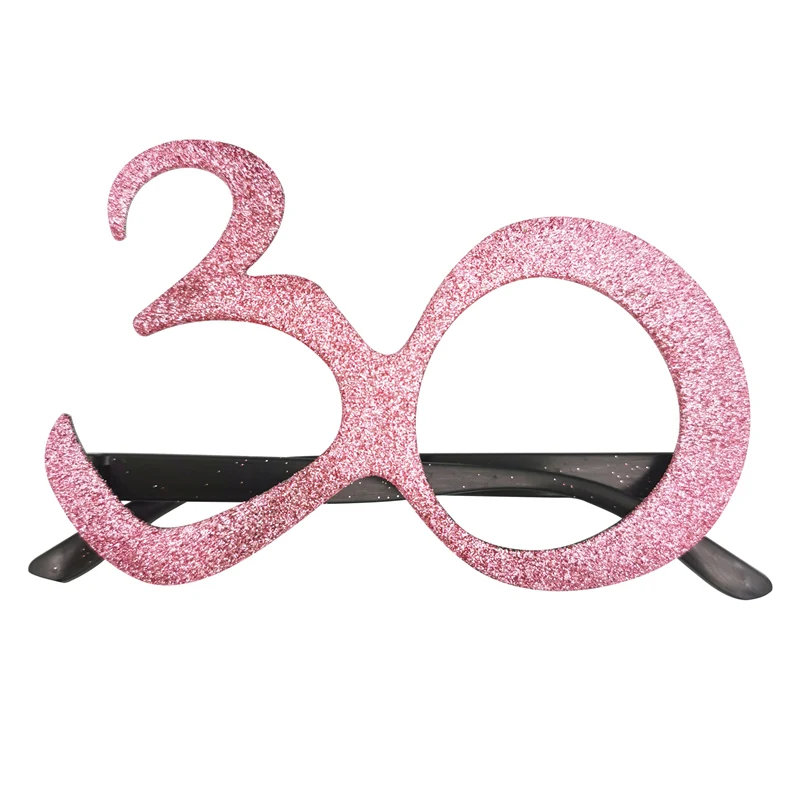 1 Beutel Roségold 30. 40. 50. 60. Alles Gute zum Geburtstag Jahre Brille Photo Booth Requisiten Jahrestag Erwachsene Geburtstag DIY Party Dekoration Image