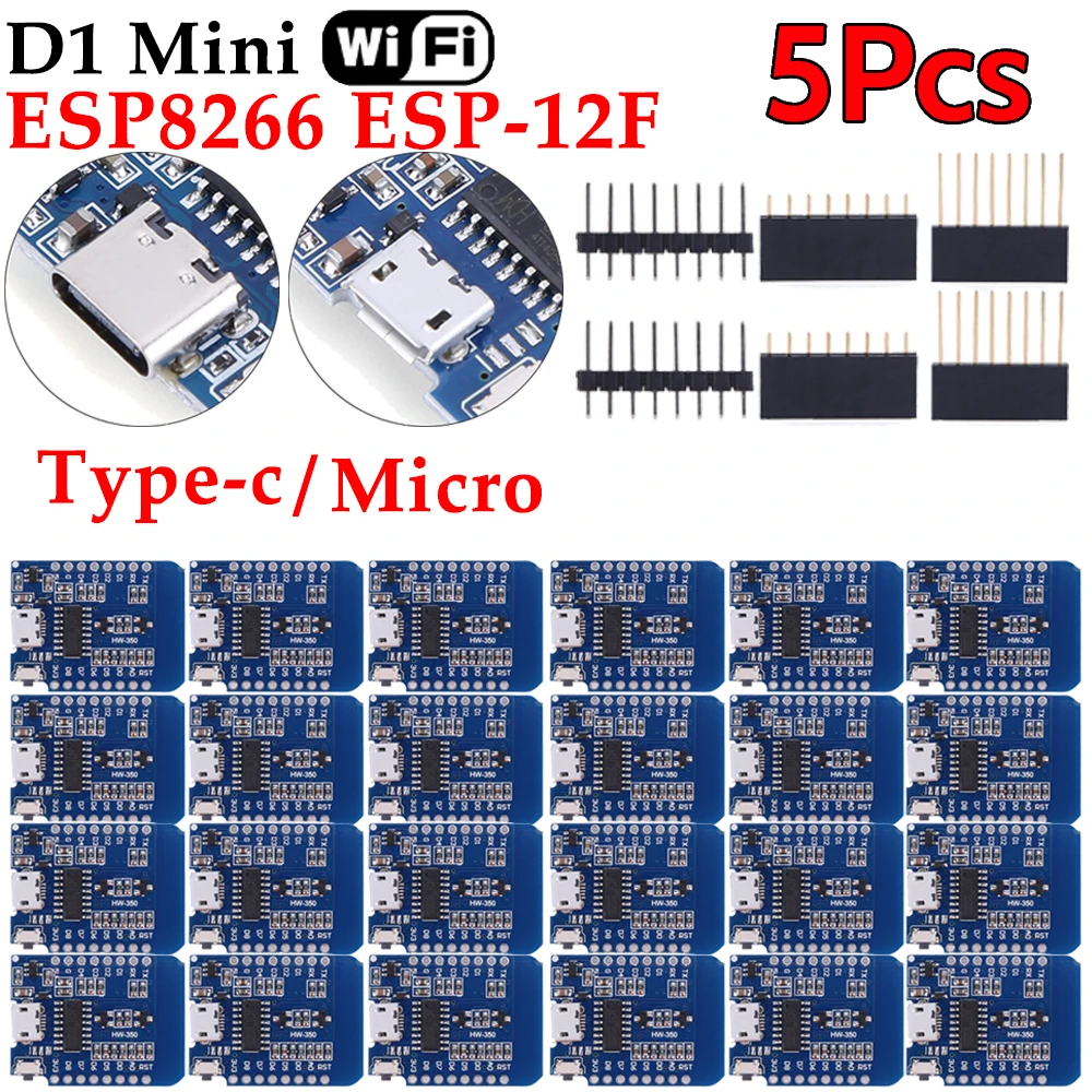 D1 Mini Nodemcu Lua Erweiterungsplatine, unterstützt OTA Launch Internet Development Board für Arduino, kompatibel mit WeMos D1 Mini Image