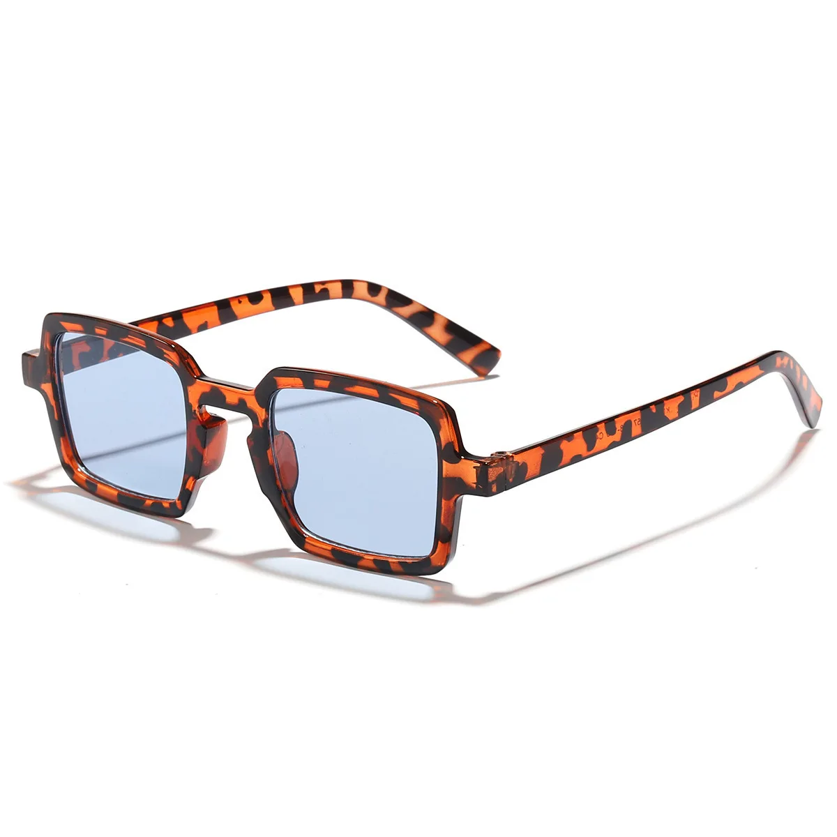 Vintage quadratische Sonnenbrille für Damen und Herren, rechteckige Sonnenbrille, ovale Brillen, Sonnenbrille für Männer und Frauen Image