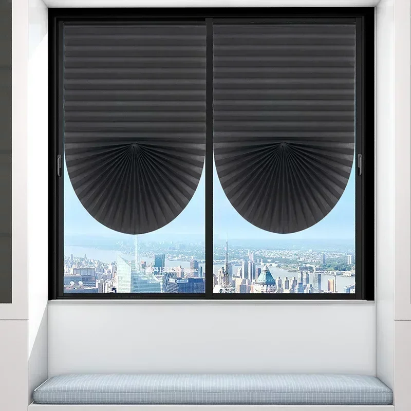 Verdunkelungsjalousien für Fenster, plissierte Jalousien, kabelloser Schatten, Lichtfiltertöne für Badezimmer, Küche, Büro, Vorhänge für Fenster