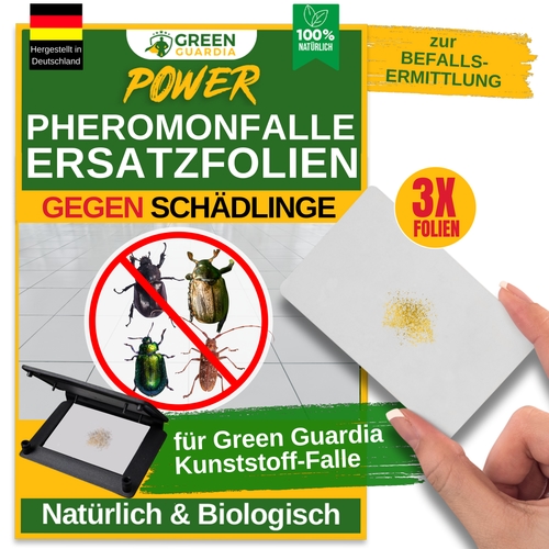 Green Guardia Pheromon-Lockstoff Ersatzfolien für Klebefallen (3x Stück): Kornkäfer Image
