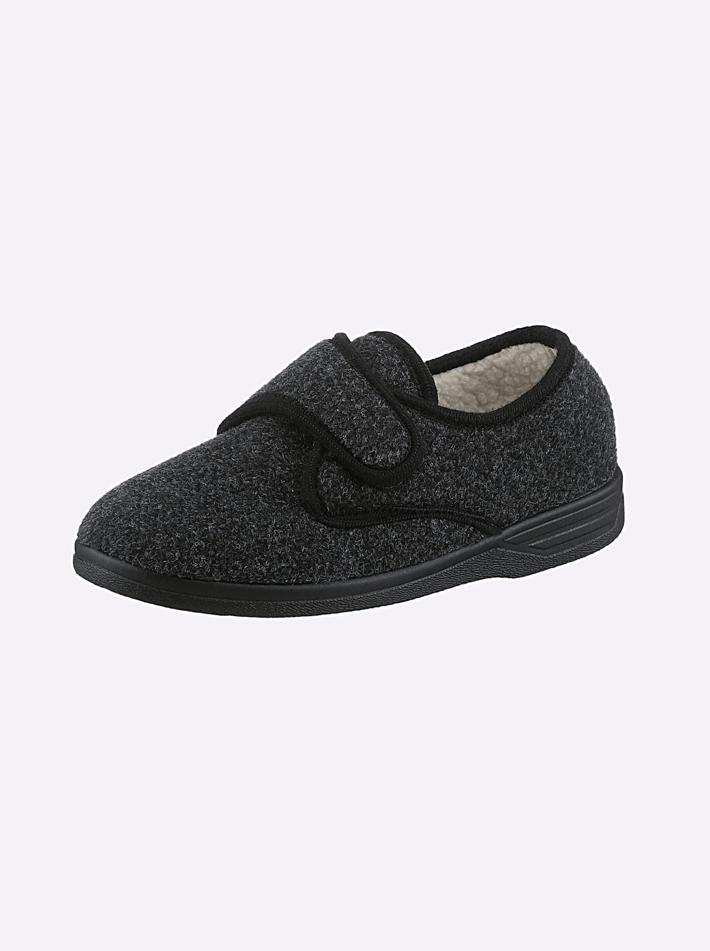 Hausschuh CASUAL LOOKS, Herren, Gr. 41, grau (graphit), Textil, Basic, Schuhe