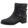 Winterstiefelette MUSTANG SHOES "Fabienne", Damen, Gr. 40, blau (nachtblau), Lederimitat, Textil, Basic, Schuhe, Biker Boots mit Blockabsatz und Zierriemchen