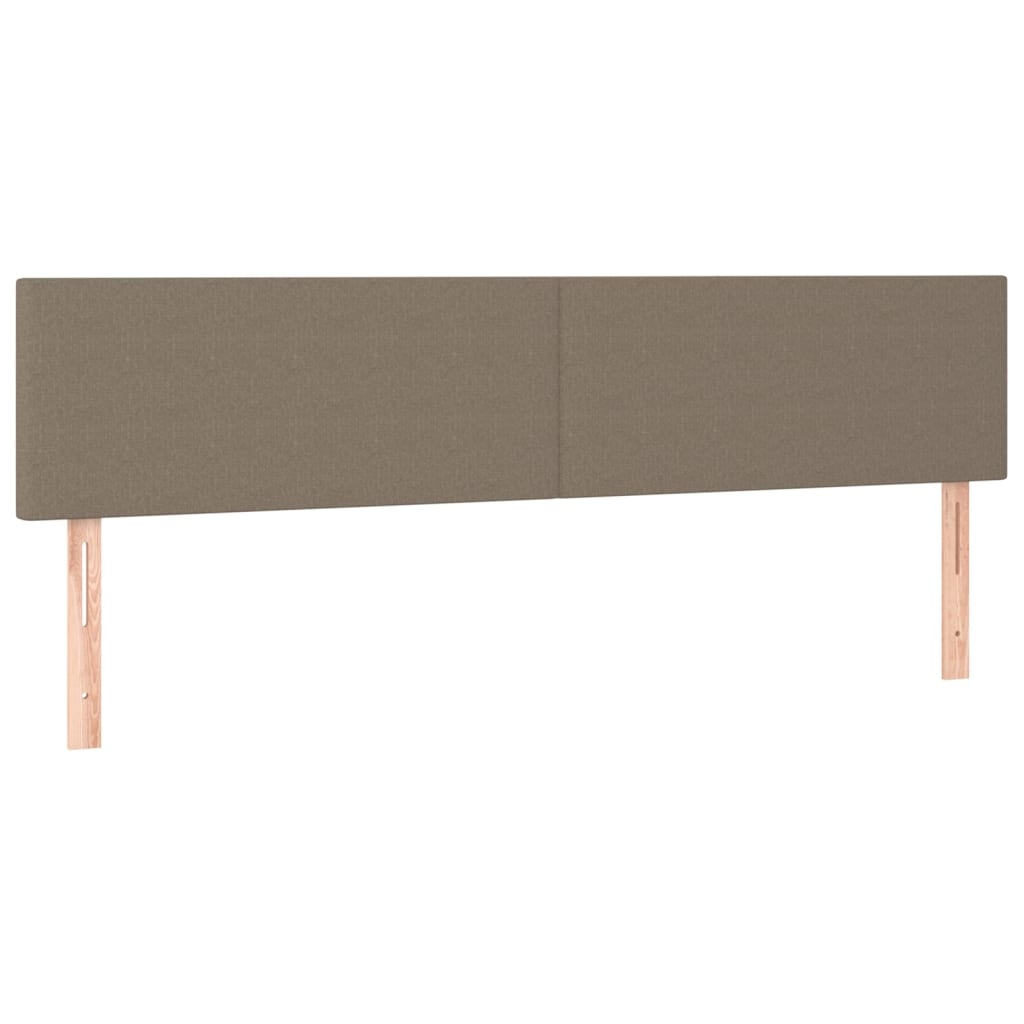 vidaXL Kopfteile 2 Stk. Taupe 100x5x78/88 cm Stoff Image