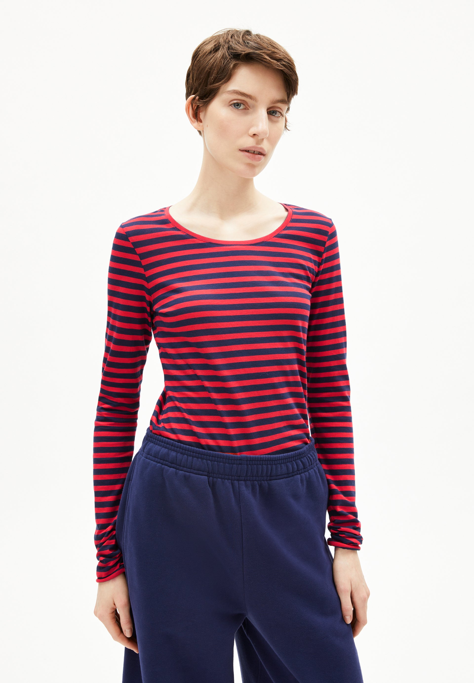 EINIAARA STRIPES | Longsleeve aus Bio-Baumwolle - mehrfarbig (M) Image