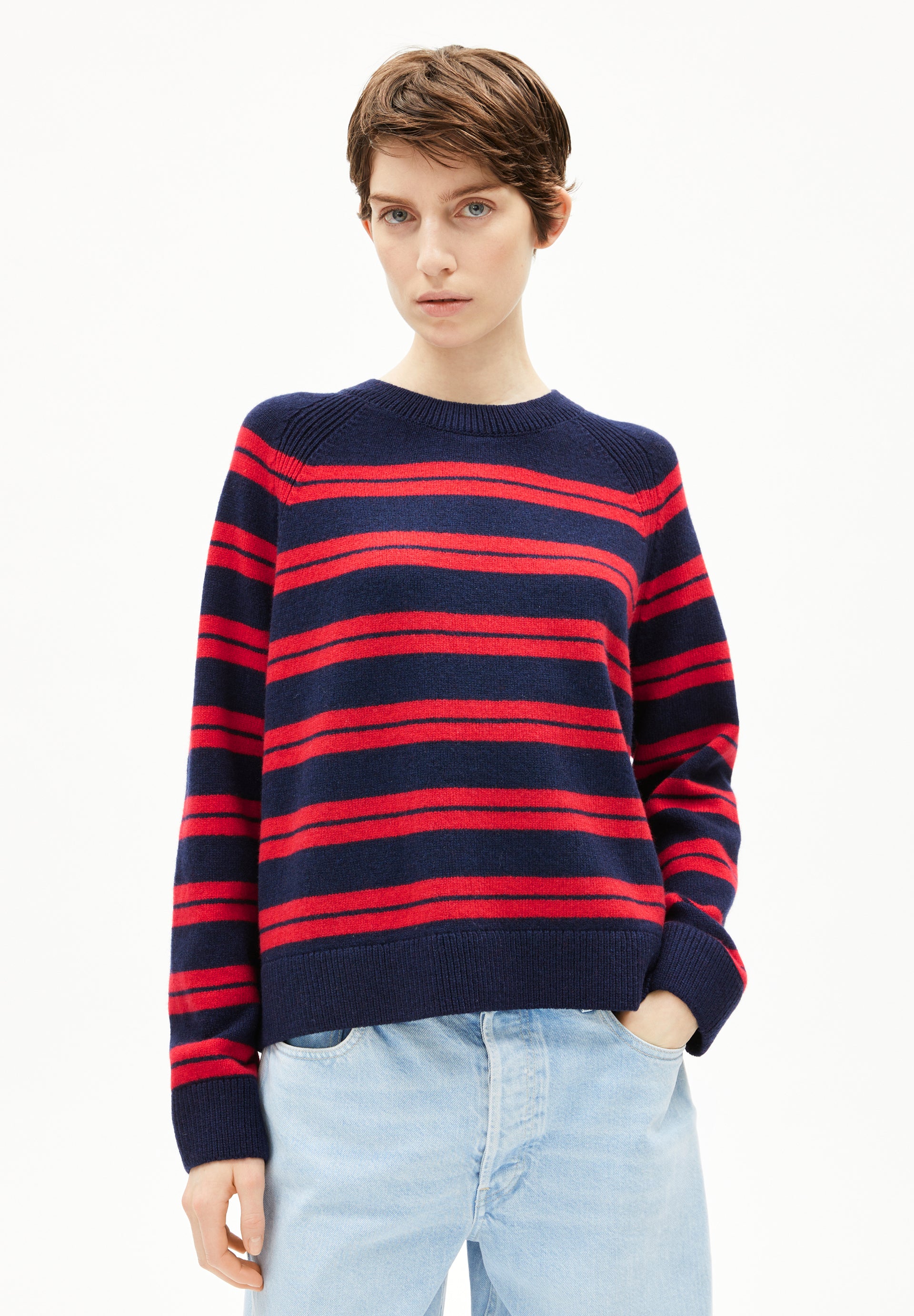 LILIRIAA FINE STRIPES | Pullover aus Bio-Woll Mix - mehrfarbig (L) Image