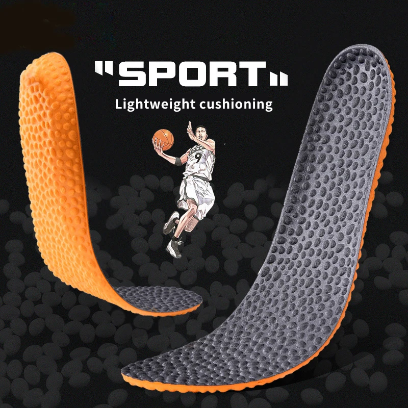 Popcorn Memory Foam Sport Einlegesohlen für Schuhe Deodorant Atmungsaktive Turnschuhe Laufen Elastische Einlegesohlen für Männer Frauen Orthesen Pads Image