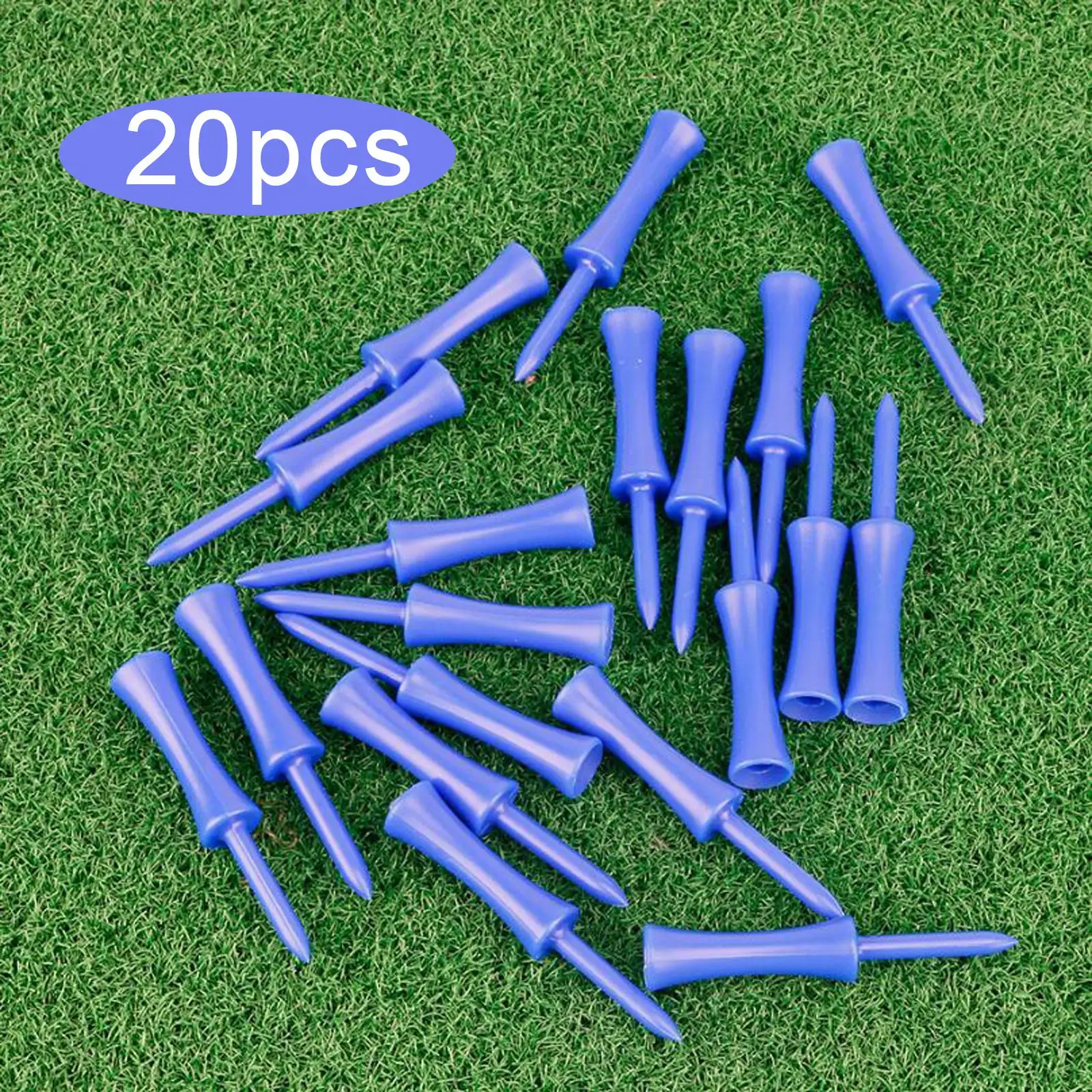 20Pcs Golf Tees Golf Tools Practice Training Stable Golf Holder Golf Equipment for Outdoor Sports Garden Driving Range Mats