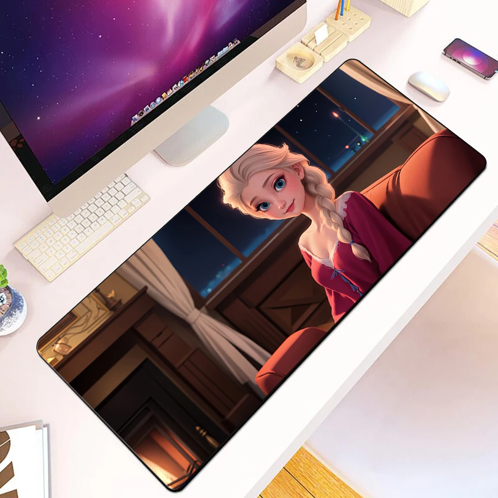 Disney Princess Mousepad HD Printing Computer Gamers Locking Edge Non-slip Mouse Pad XXL90x40cm Keyboard PC Desk Pad