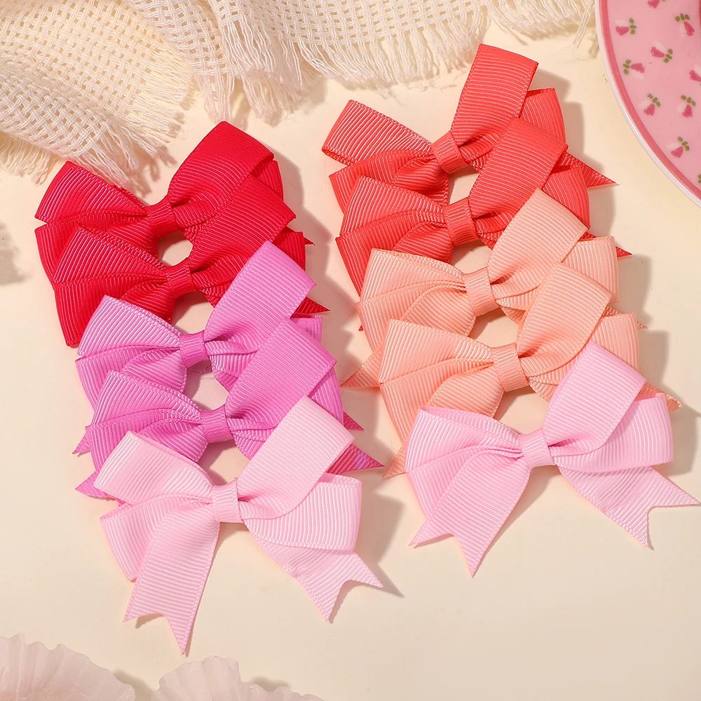 10 Teile/satz Nette Band Cheer Bögen Haar Clips für Baby Mädchen Handgemachte Bowknot Haarnadel Barrettes Headwear Kinder Haar Zubehör Image