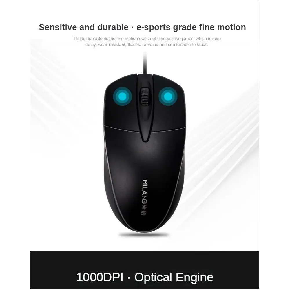 USB Optische Verdrahtete Maus Laptop Home Office Maus Anti Slip Roller 3D 1200DPI Spiel Mause Computer Zubehör Für PC Desktop Image