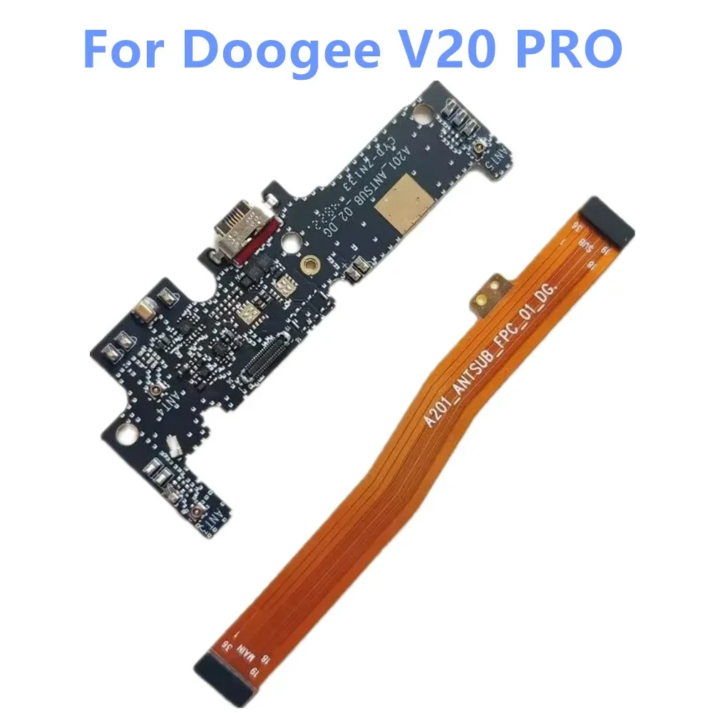Neue Original Für Doogee V20 PRO 6,43 zoll Smart Mobile Handy USB Bord Ladegerät Stecker Dock + Mainboard FPC kabel Stecker Image