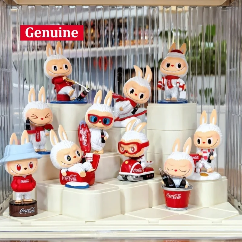 Offizielle echte POPMART THE MONSTERS Coca Cola Figur Blindbox LABUBU Ornament Dekoration für Mädchen Geburtstagsgeschenke