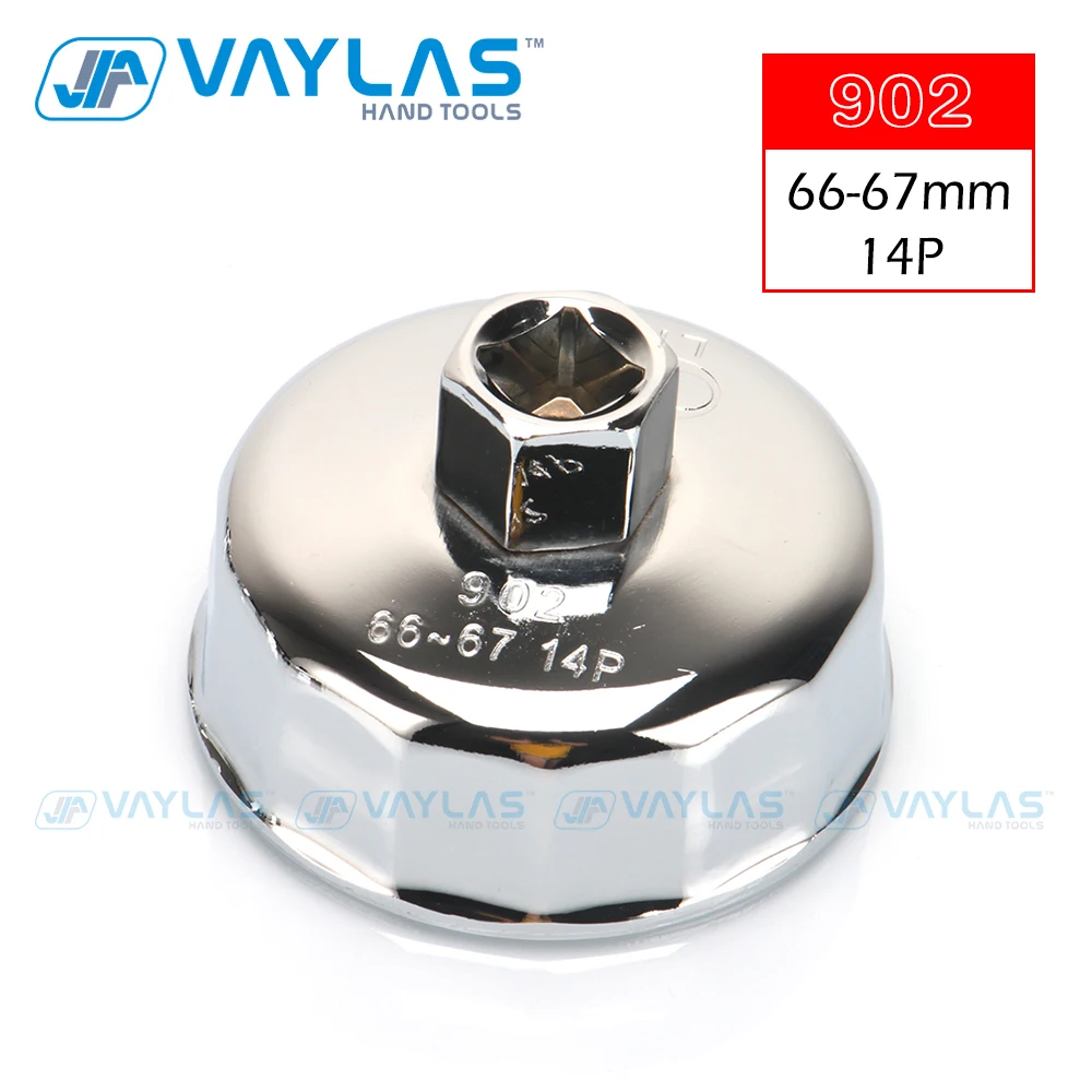 1/2" Vierkant Dr. Stahl 66mm-67mm Ölfilterschlüssel Kappe Gehäuse Werkzeug Entferner 14 Rillen Universal für Mitsubisu Mazda Ford Image